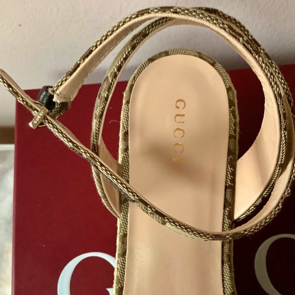 BNIB Gucci Women's Horsebit Espadrille Platform Sandal sz.36 - Picture 9 of 12